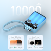 20000mAh Manyetik Kompakt Alüminyum Alaşımlı Taşınabilir Güç Bankası AC Duvar Şarj Cihazı Fişi Dahili Kablo 35W Hızlı Şarj Dış Mekan Şarj Cihazı