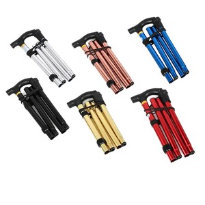 Aluminum Alloy Folding Walking Stick 4 Section Adjustable Collapsible Lightweight For Seniors Hiking Travel - Product Image 5