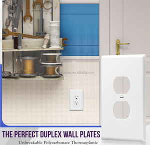 <span class=keywords><strong>Plaque</strong></span> murale pour prise double, grandes plaques de couverture pour prises électriques, format surdimensionné 1 poste 5,5" x 3,5", en <span class=keywords><strong>polycarbonate</strong></span> thermoplastique - Product Image 3