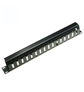 Organisateur de câbles personnalisé haut de gamme en métal 1U de 19 pouces avec anneaux en D pour racks de serveurs en acier SPCC - Product Image 2