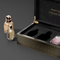 Boîte en bois rectangulaire recyclable de luxe pour parfum arabe de Dubaï, Cologne Oud haut de gamme en MDF