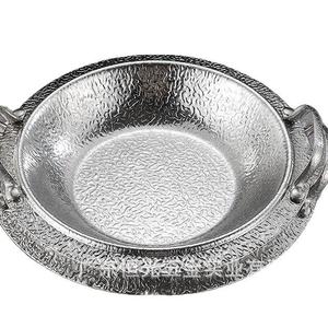 Venta caliente transfronteriza Rusia 304 patrón de martillo de acero inoxidable olla seca estilo japonés coreano cangrejo Tom Yum sopa ollas - Product Image 6