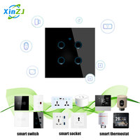 XZJ personnalisation EU UK US prise Thermostat maison lumière tactile Tuya gradateurs Zigbee Wifi interrupteur intelligent interrupteur Inteligente