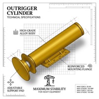 Cylindre hydraulique robuste pour système de stabilisation de grue mobile