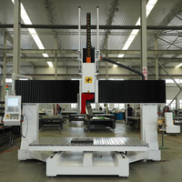Fresadora CNC Vertical de 5 Ejes ATC, Router CNC para Escultura 3D y Trabajos en Madera, Router CNC de 5 Ejes con Cabezal Oscilante