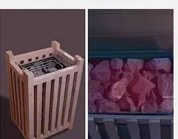 غرفة ساونا بخارية داخلية حديثة تقليدية بسعر رخيص، موقد ساونا كهربائي لـ 2-5 أشخاص، 6 كيلو واط، فوائد صحية، خشب الأرز الأحمر - Product Image 6