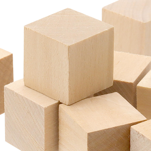 Petits cubes de bois naturel non finis, blocs en bois carrés pour projets artistiques DIY, décoration artisanale, fournitures pour fêtes - Product Image 3