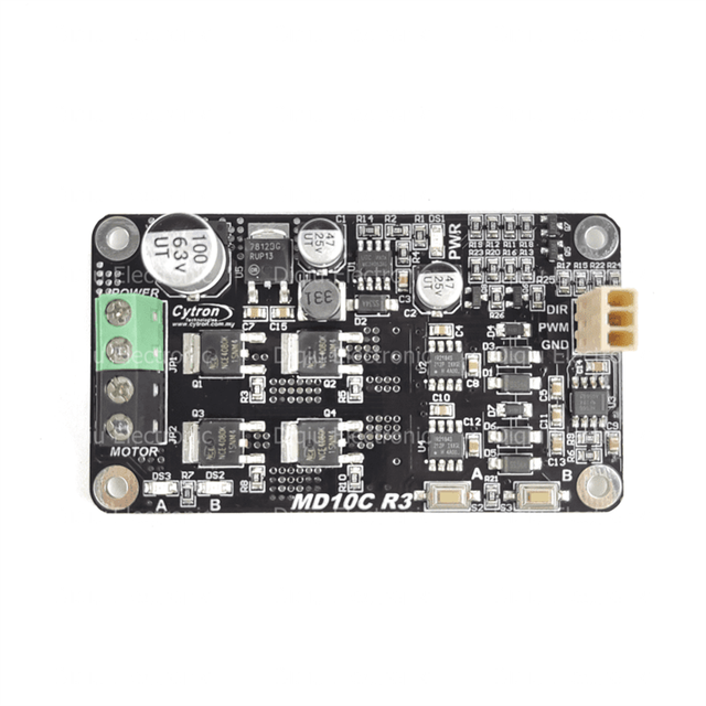 Cytron MD10C Single Channel DC Motor Driver 5-30V 10A PWM Speed Direction Control Wire Leads for Raspberry Pi