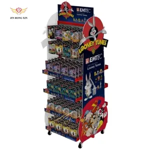 New promotion Floor metal stand for retail Fashion battery display racks trade show Earphone