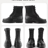 Bottes tactiques noires directes d'usine pour adultes à lacets chaussures décontractées respirantes antidérapantes pour l'entraînement de sports de plein air Vibram