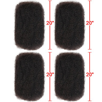 Cheveux humains noirs naturels de qualité supérieure, vente en gros, cheveux afro crépus bouclés brésiliens Remy, cheveux en vrac de 16 pouces