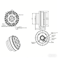 Módulo de articulación sin escobillas impermeable Ti5 Robot CRA-RI110-170-PRO con servoaccionamiento integrado de 51 engranajes, clasificación IP50, para electrodomésticos de CC