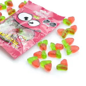 120G Gummy Bag Strawberry shapes sweet soft gummy jelly candy