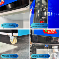 Vitrine réfrigérée commerciale avec porte vitrée, réfrigérateur de présentation, congélateur
