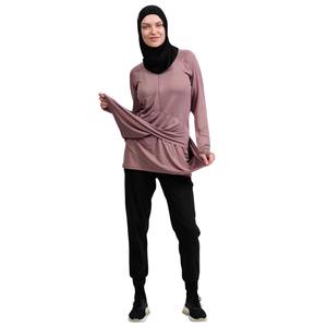 Vtement Modeste Femme Robes Modeste Manteaux Fermeture à glissière avant <span class=keywords><strong>Allaitement</strong></span> Sport Wear Modest Gym Dress Abaya Dubai - Product Image 3