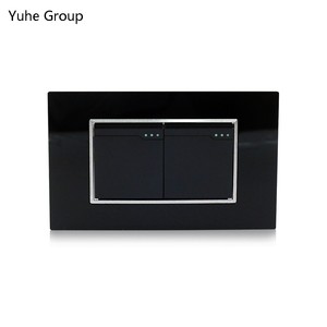 Type 118 American standard black acrylic <b>plate</b> 1 group 1 channel wall-mounted button <b>light</b> <b>switch</b> wall <b>switch</b> - Product Image 4