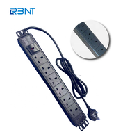 Bloc de distribution d'alimentation (PDU) 6 prises standard britanniques 13A 250V avec interrupteur double pôle marche/arrêt