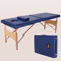 Lit de massage pliable en bois de hêtre renforcé, réglable et portable, pour usage domestique et commercial, idéal pour les salons de beauté et les hôpitaux