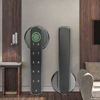 Serrure à pêne dormant à empreinte digitale et mot de passe, pour bureau, appartement, chambre, application Tuya pour porte en acier de sécurité de qualité supérieure, cloud