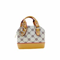 Tas Rantai Mini Louis Le High-End Portabel Motif Perak INS dengan Dompet Koin Anak Presbyopia Gantungan Kunci Kulit