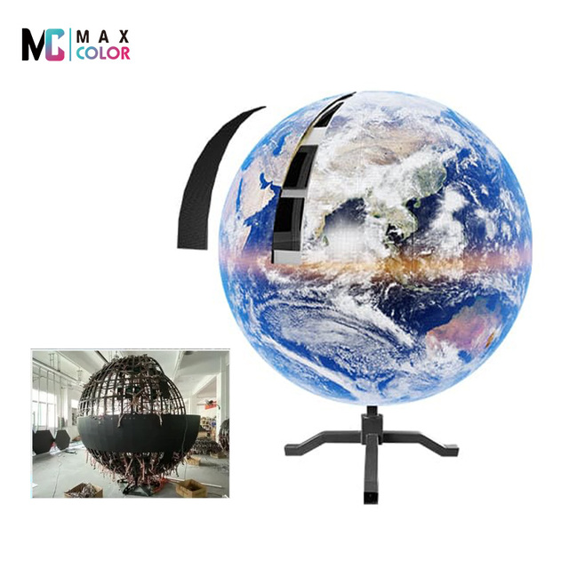 Custom Sphere LED Display 360 Degree Spherical Video Ball Immersive LED Globe Advertising Digital Flexible Led Ball Screen