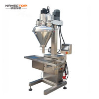 Machine de remplissage et d'emballage semi-automatique pour petits sacs de 1 à 1000 g, avec doseur à vis sans fin pour poivre noir et poudre de sel blanc