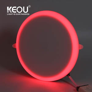 Panel de luz ajustable Keou 9W-36W RGB + CCT de doble color bicolor LED 4000K 3000K 6500K PC cuadrado ROHS SAA EMC certificado - Product Image 4