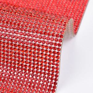 24*40cm SS8 Hot Fix Glass Trims Rhinestone Iron on Heat Transfer Strass Mesh Crystal Sticker Sheet for Wedding Bridal Decoration - Product Image 6