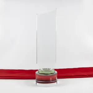 Grosir Produsen HDW K9 Penghargaan Piala Kristal Kosong Piala Kristal Terukir Laser 3d Kustom dengan Dasar Bulat Kecil