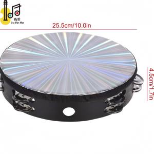 Pandereta láser con logotipo personalizado para boda, KTV, fiesta, reflejo, instrumento Musical para adultos, tambor Artificial y de madera, 6,8,10 pulgadas - Product Image 2
