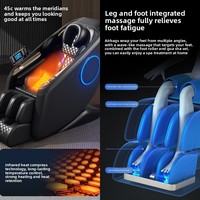 Fauteuil de massage complet RENOVACARE PRMC-F06 8D en pierre de jade, double moteur, longue voie de massage, gravité zéro, airbag, rouleau pour les pieds, commande intelligente