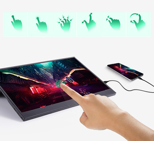 Moniteur de jeu LCD ultra-fin, deuxième écran pour PC, 15,6 pouces, écran tactile portable, avec haut-parleur pour ordinateur portable - Product Image 5