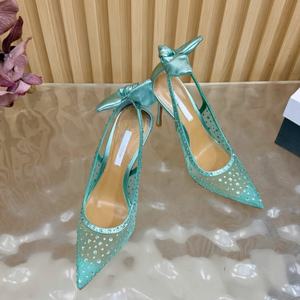 Zapatos de Tacón Alto Stiletto de Diseño para Novia, con Punta en Pico, Brillantes Plateados, Zapatos de Fiesta para Mujer, 5 cm, Ligeros - Product Image 4