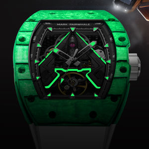 Mark Fairwhale トップブランド スポーツ メンズウォッチ ファッション ラバーストラップ 機械式ムーブメント ラグジュアリー トノーウォッチ 男性用 - Product Image 4