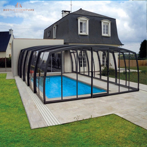 Enceintes de piscine multifonctionnelles pour piscines extérieures Enceinte de piscine pliante Couverture de piscine en <span class=keywords><strong>polycarbonate</strong></span> rétractable - Product Image 3