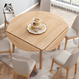 Fábrica de China ofrece muebles de comedor de diseño nuevo, mesa de comedor plegable de madera, precio con descuento, personalizable, en stock, dropshipping. - Product Image 4