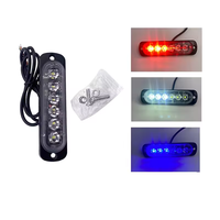 Kit universel de feux stroboscopiques d'urgence LED rouge et bleu ultra-lumineux, étanche IP66, à fixation murale, avec signalisation de danger réfléchissante
