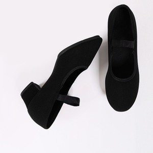 <span class=keywords><strong>Zapatos</strong></span> de baile de entrenamiento clásico para mujer, correa de suela blanda, <span class=keywords><strong>zapatos</strong></span> de tacón de 3,5 cm para profesores, <span class=keywords><strong>zapatos</strong></span> de baile elásticos de Ballet - Product Image 3