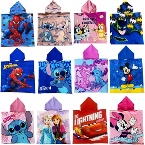 Accappatoio con Cappuccio in Microfibra Super Morbida per Bambini e Bambine, Stampa Cartone Animato, Indossabile e Assorbente per Uso Quotidiano - Product Image 1