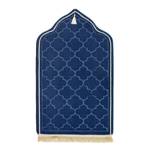 New Style prayer rug Thick Soft anti slip Roll Out Prayer Carpet memory foam Islam Arabia Muslim prayer mat For Ramadan