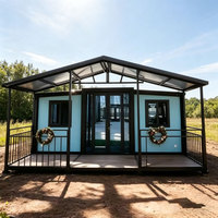 Huisdierenvriendelijke uitbreidbare sandwichpaneel containerhuis 20ft hondenkennel dierenverblijf cabin voor hotel & villa's