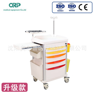 Carro médico de ABS para ambulancias, carro para cambio de vendajes, carro de reanimación, carro para recorridos de enfermería en salas, carro para entrega de infusiones y medicamentos - Product Image 1