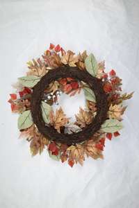 Couronne de citrouille d'automne de Thanksgiving personnalisée de la meilleure qualité Couronne de vigne ronde de 24 pouces - Product Image 6