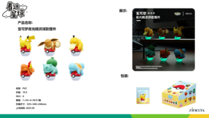Lot de 4 boîtes en gros ZINCCN – Figurines Pokémon phosphorescentes en forme de Poké Ball – Figurines de collection – Boîte mystère surprise – Jouets en stock immédiat - Product Image 2