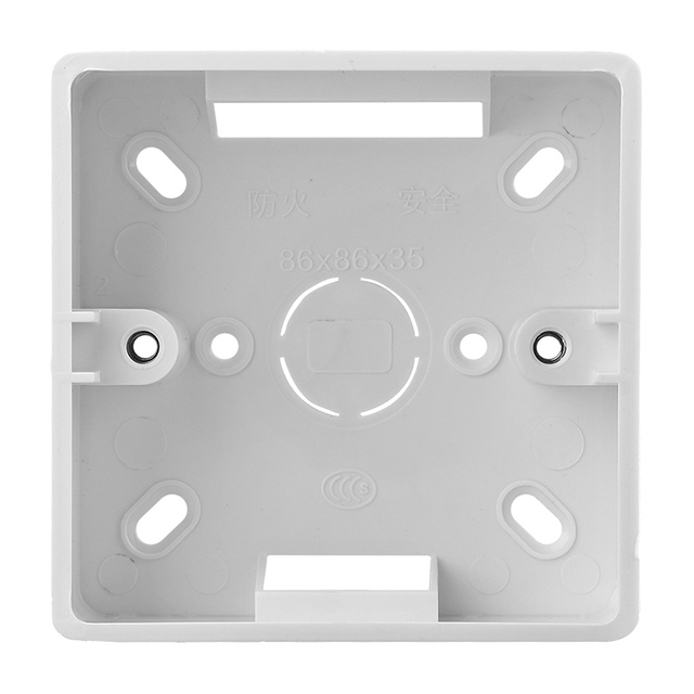 Goldbridge Concealed Button Box Surface Mount Bottom Box, Push Button Switch Socket Junction Box White PVC