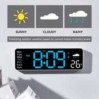 Reloj de Pared Electrónico LED Digital Inteligente con Pantalla Grande, Control Remoto, Rectangular, Resistente a la Intemperie, Precio Competitivo, para el Hogar