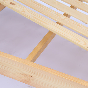 Solid <b>Wood</b> <b>Bunk</b> <b>Bed</b> Pine Natural Color Double Decker Dormitory <b>Bed</b> For Children And Adults Framework Structure - Product Image 2