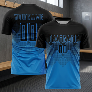 Ensembles de maillots de football unisexes sur mesure, imprimés par sublimation, manches courtes, 100% polyester, uniforme d'équipe de football écologique - Product Image 3