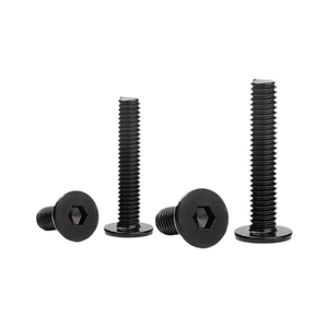 Viti a brugola a testa piatta ultra sottile M2 M2.5 M3 M4 M5 M6 M8 M10 M12 in acciaio inossidabile 304 nero - Product Image 2