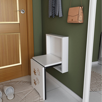 WELLTOP Tabouret à chaussures mural multifonctionnel, gain de place, pliable, WT-B08, meubles de maison